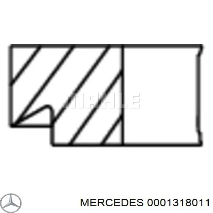 A0001318611 Mercedes кільця поршневі компресора, на 1 циліндр, std