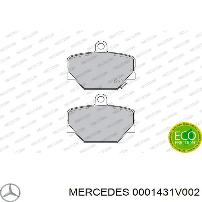 Колодки гальмівні передні, дискові 0001431V002 Mercedes