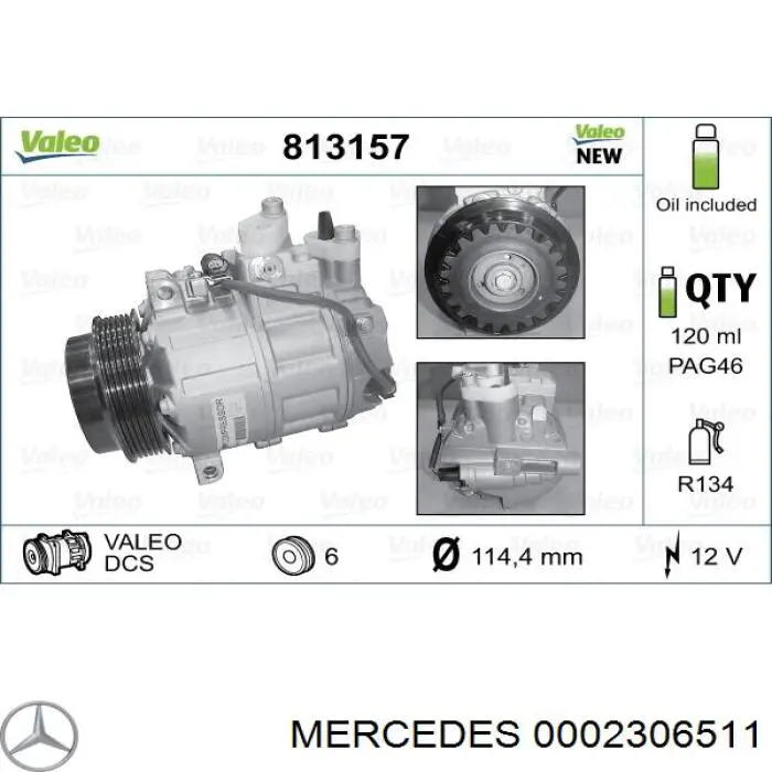 0002306511 Mercedes компресор кондиціонера