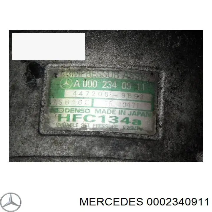 0002340911 Mercedes компресор кондиціонера