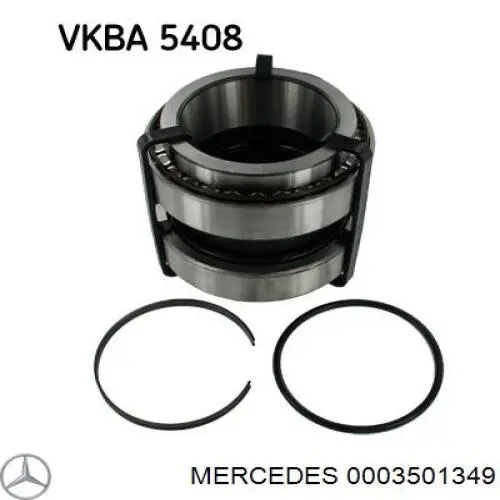 Підшипник маточини задньої 0003501349 Mercedes