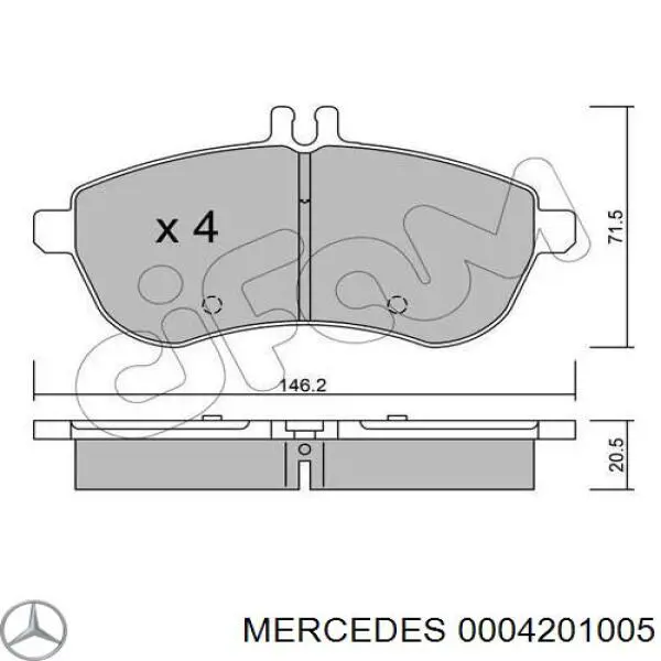  Mercedes A000420100590 ціна, від 103.52 USD