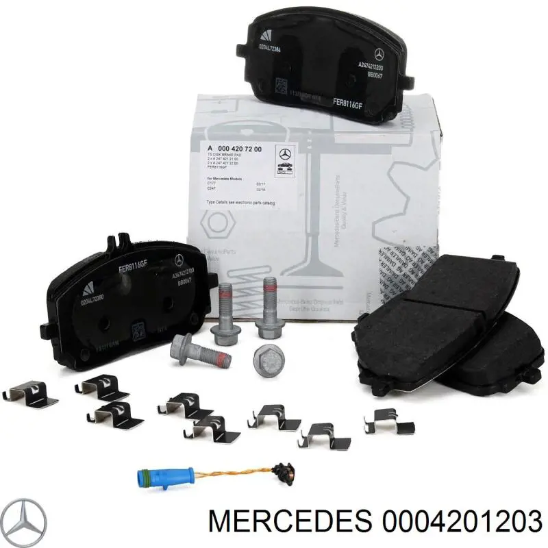 Гальмівні колодки Mercedes A0004201203 ціна, від 48.54 USD