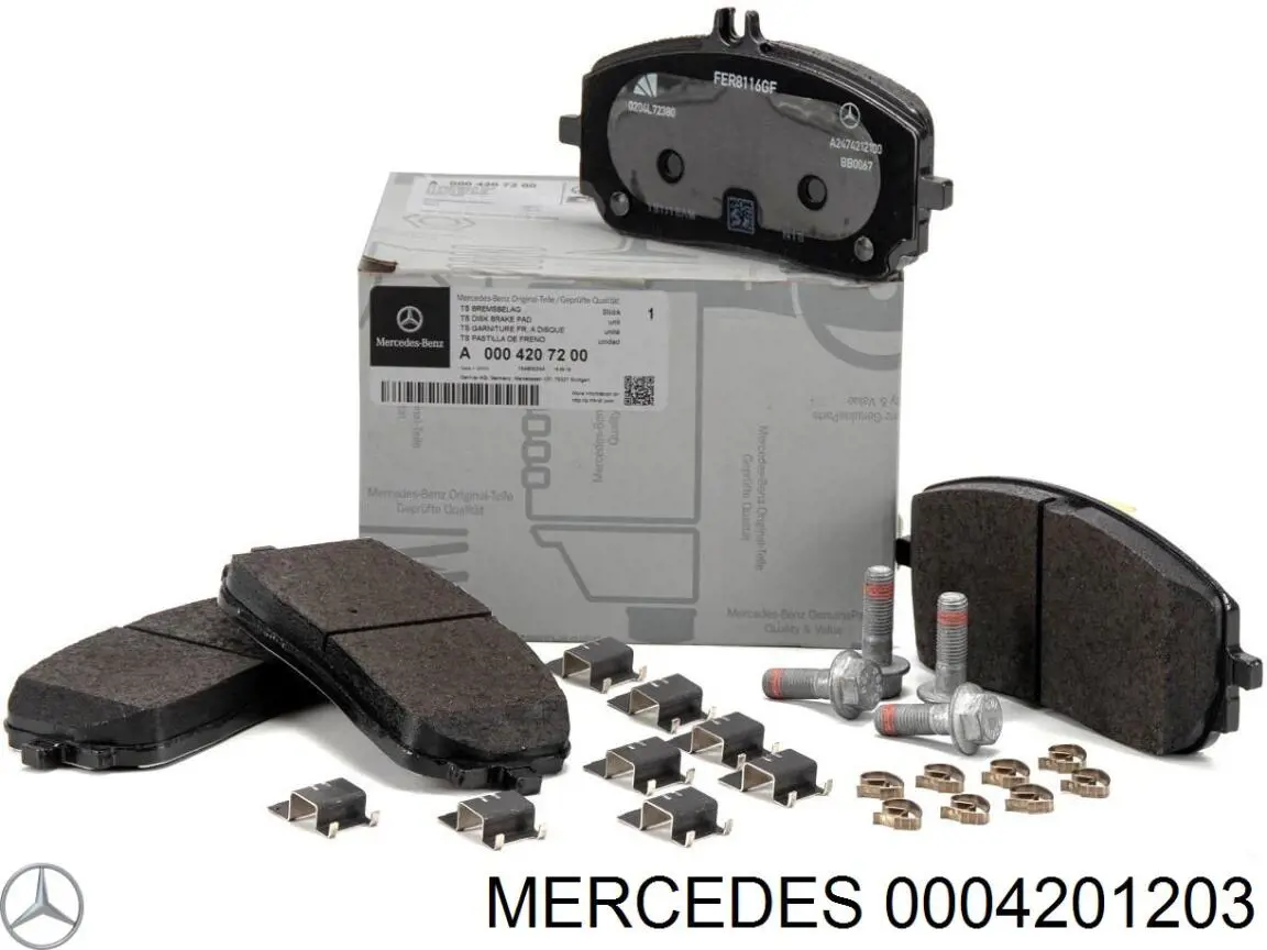 Передні тормозні колодки A0004201203 Mercedes