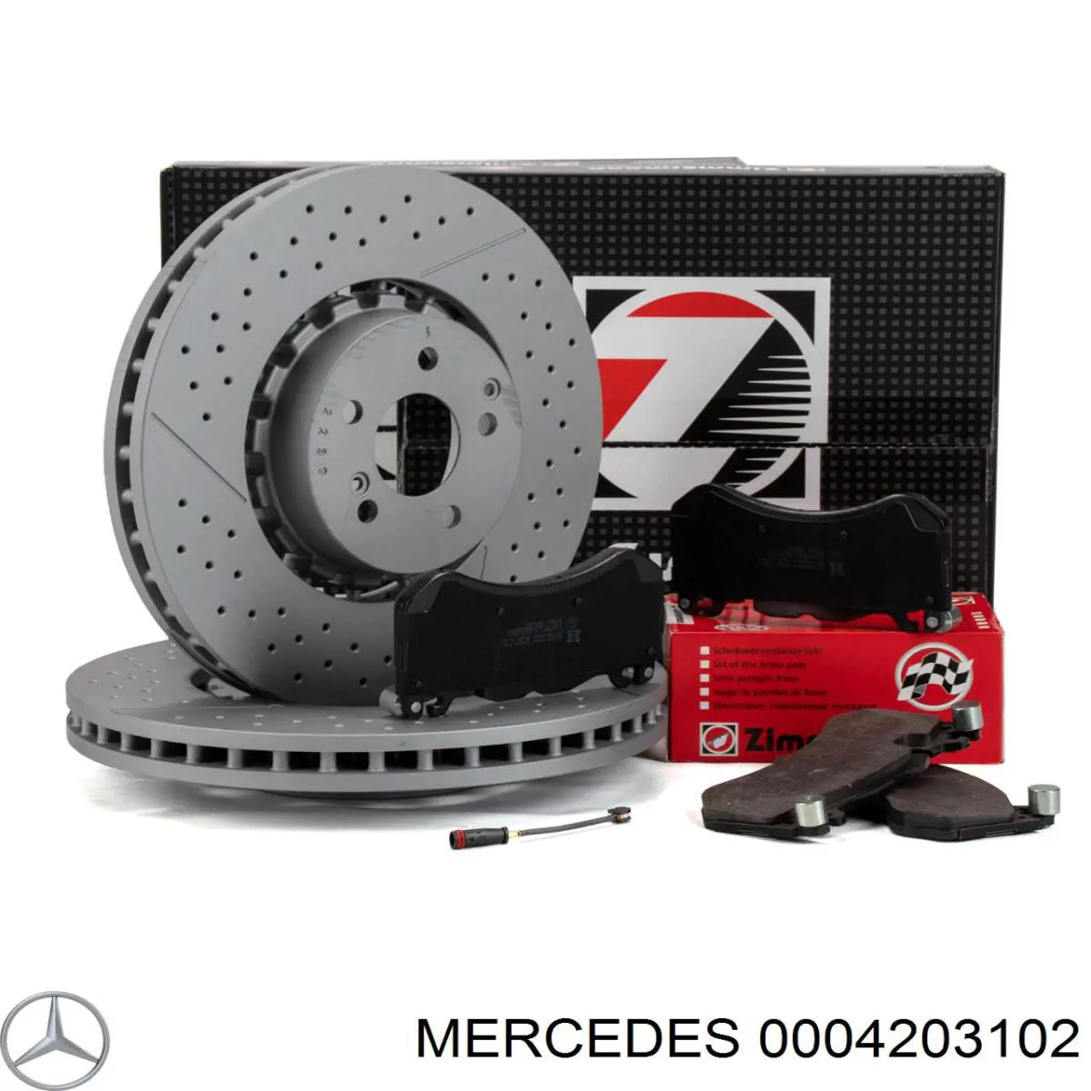 0004203102 Mercedes колодки гальмівні передні, дискові
