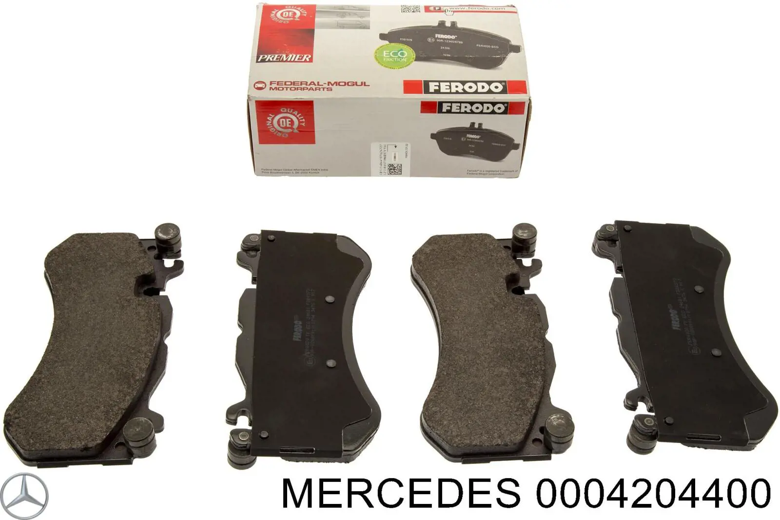 Купити A0084202420 Mercedes Колодки гальмівні передні, дискові
