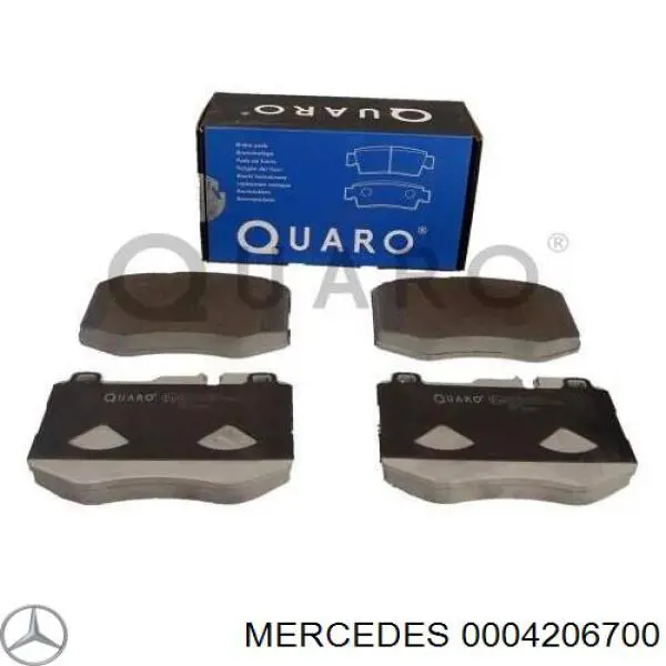 0004206700 Mercedes колодки гальмівні передні, дискові