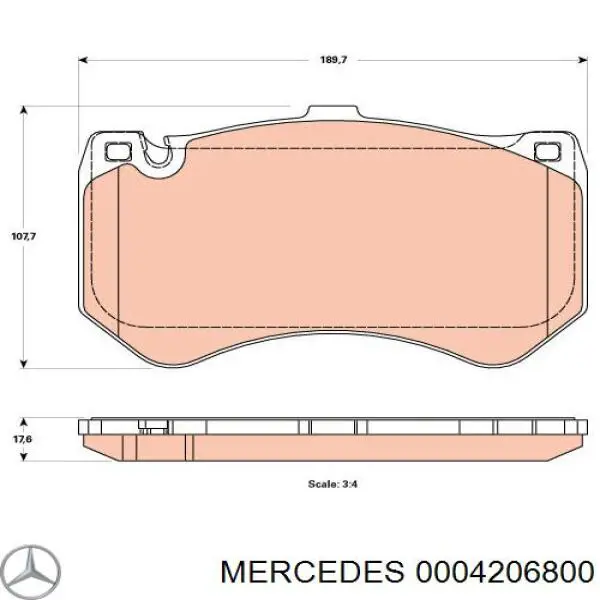 A0004206800 Mercedes 