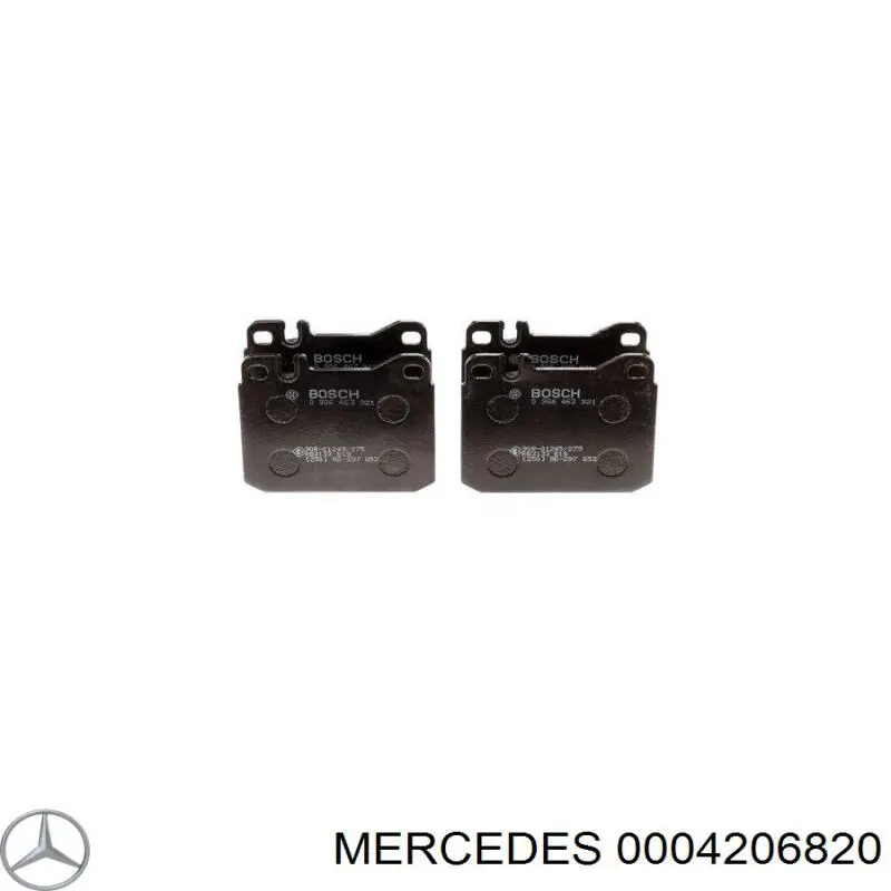 0004206820 Mercedes колодки гальмівні передні, дискові