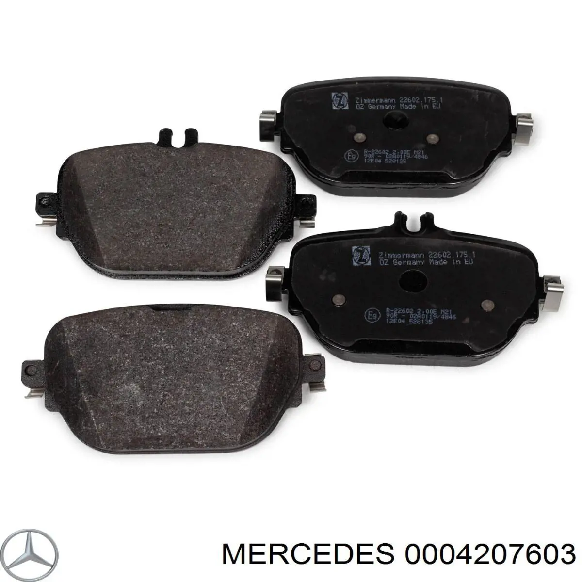 Колодки гальмові задні, дискові 0004207603 Mercedes