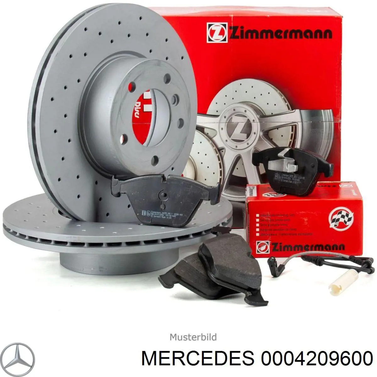 Колодки гальмівні передні, дискові 0004209600 Mercedes