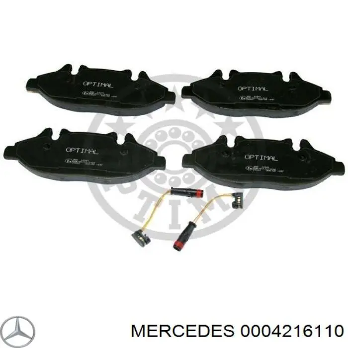 0004216110 Mercedes колодки гальмівні передні, дискові