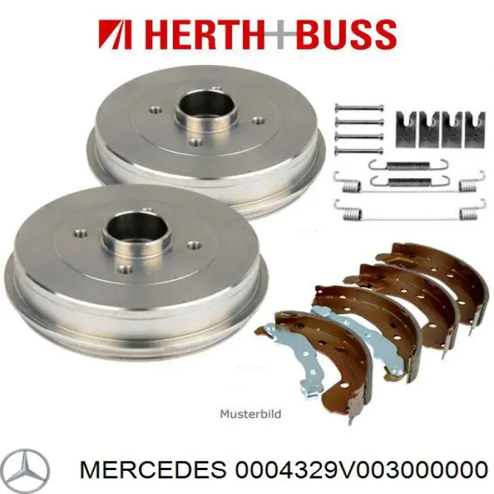 Купити 0004329V003000000 Mercedes Барабан гальмівний задній