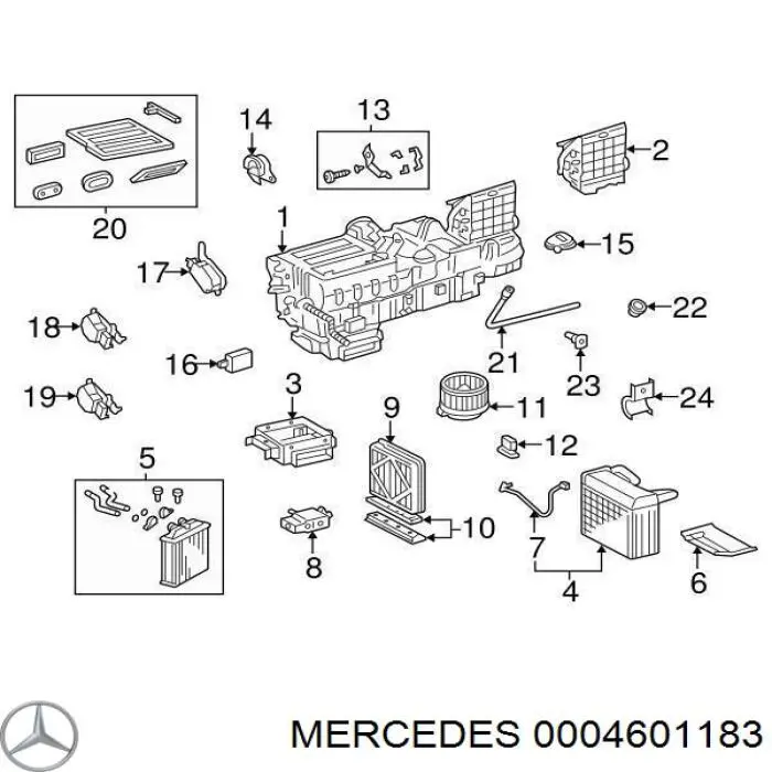 Бачок гідропідсилювача Mercedes A0004601183