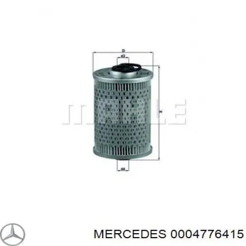 Фільтр паливний 0004776415 Mercedes