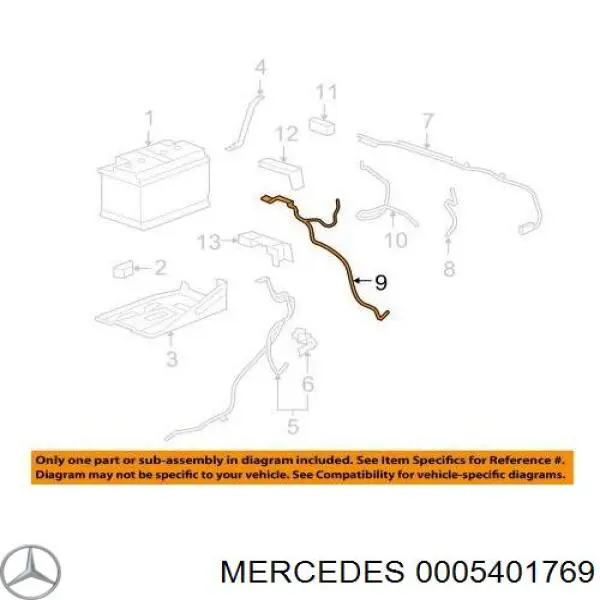 0005401769 Mercedes колодка сполучна плюсового кабелю