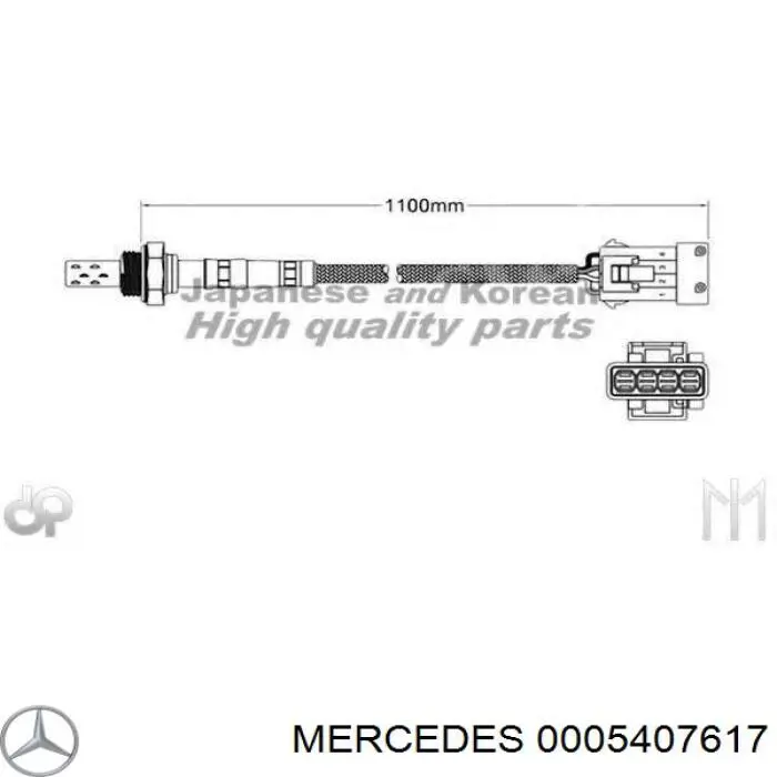 A000540761764 Mercedes лямбда-зонд, датчик кисню до каталізатора, правий