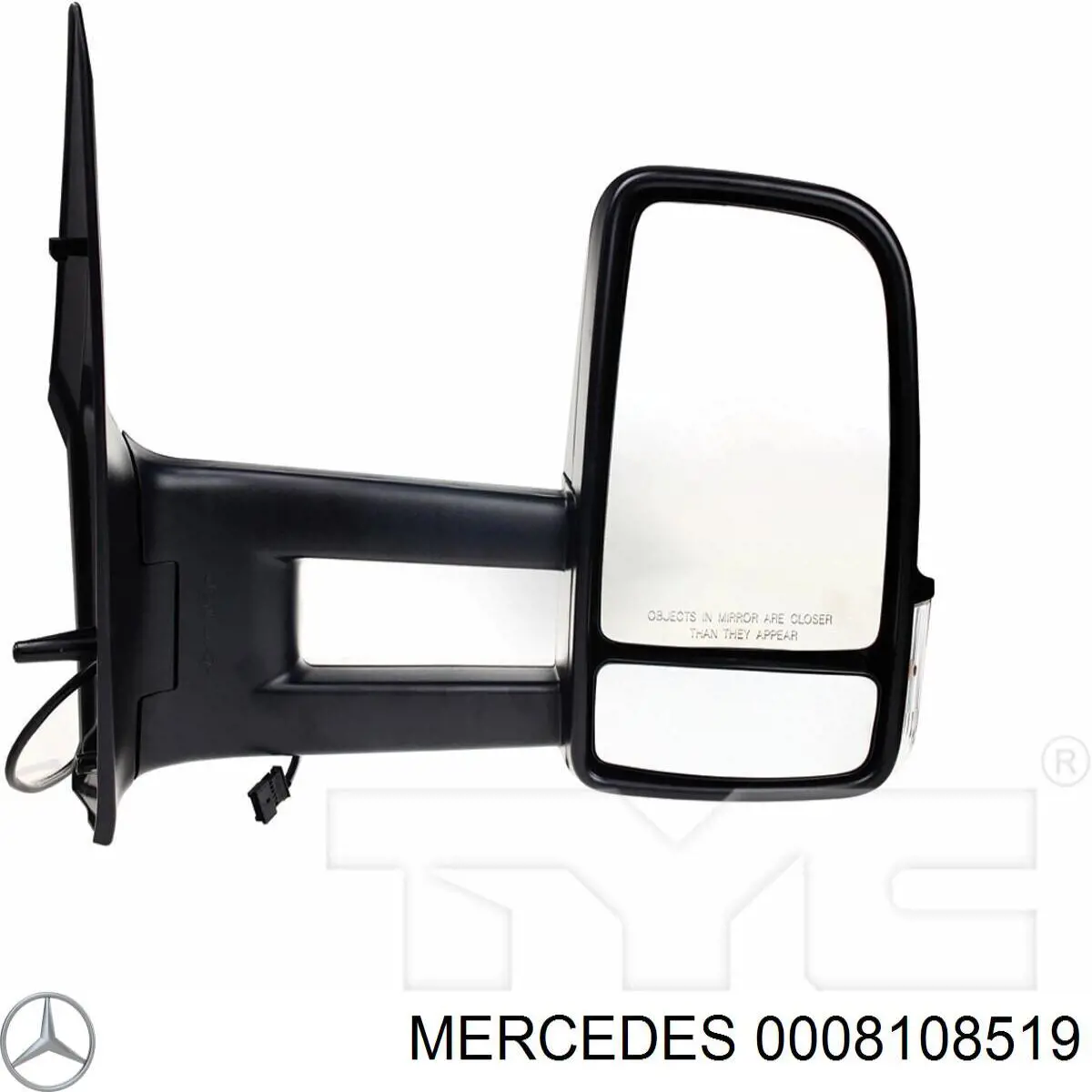 Праве бокове дзеркало Mercedes A0008108519