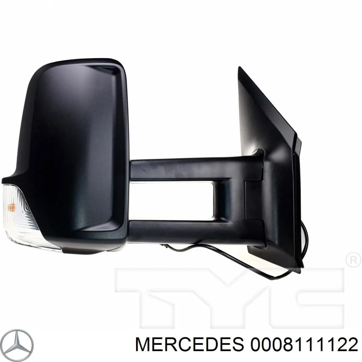 0008111122 Mercedes накладка дзеркала заднього виду, права