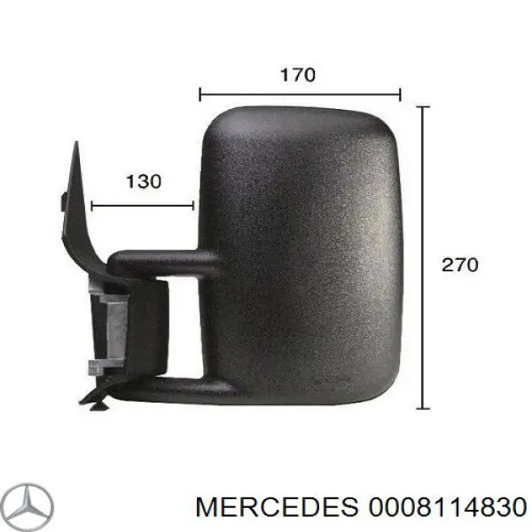 Купити A0008114830 Mercedes Бічне дзеркало заднього виду ліве