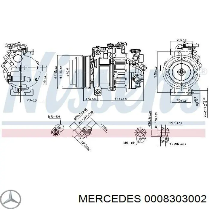 Компресор системи кондиціювання Sanden PXC141785 ціна, від 253.38 USD