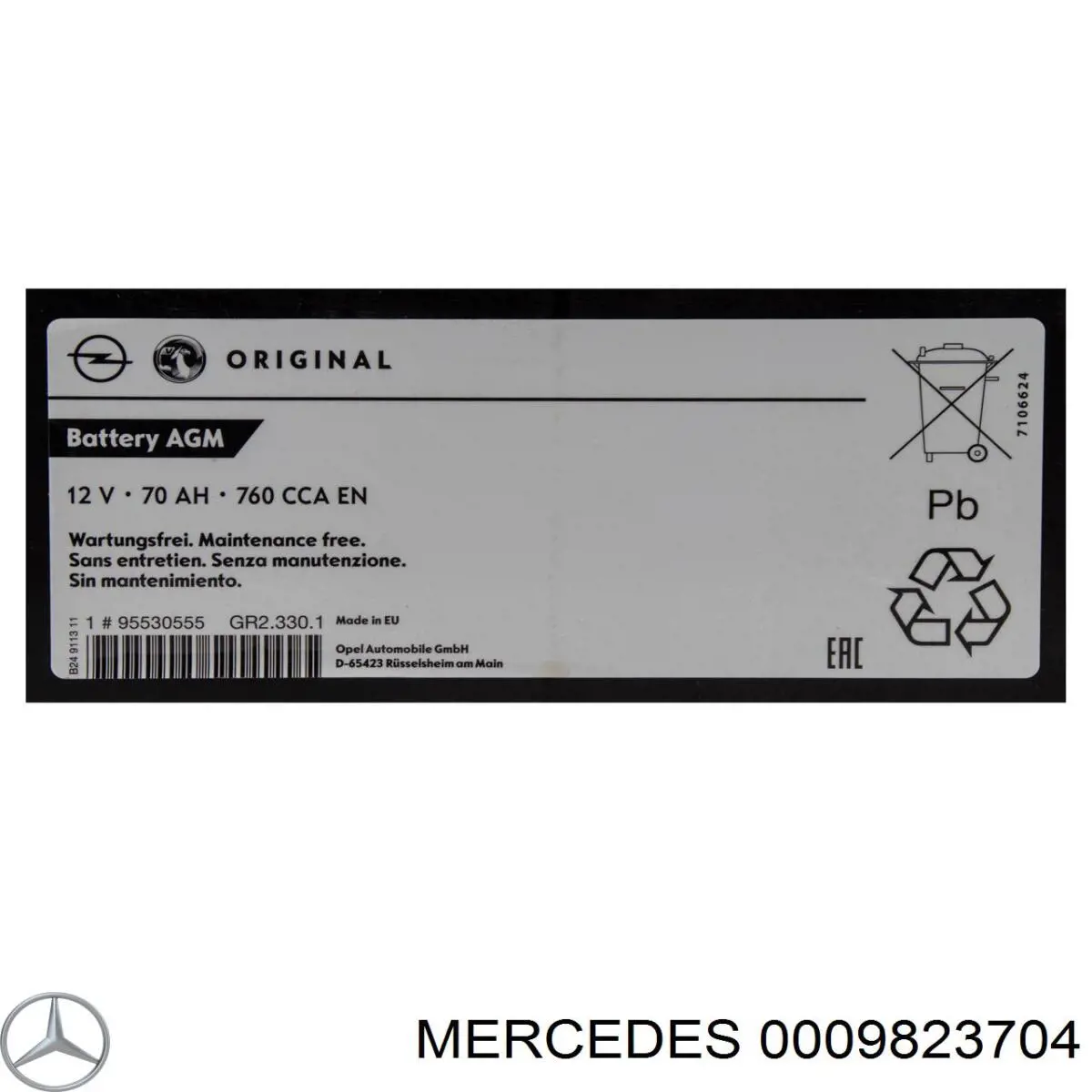 Акумуляторна батарея, АКБ 244100011R Renault (RVI)