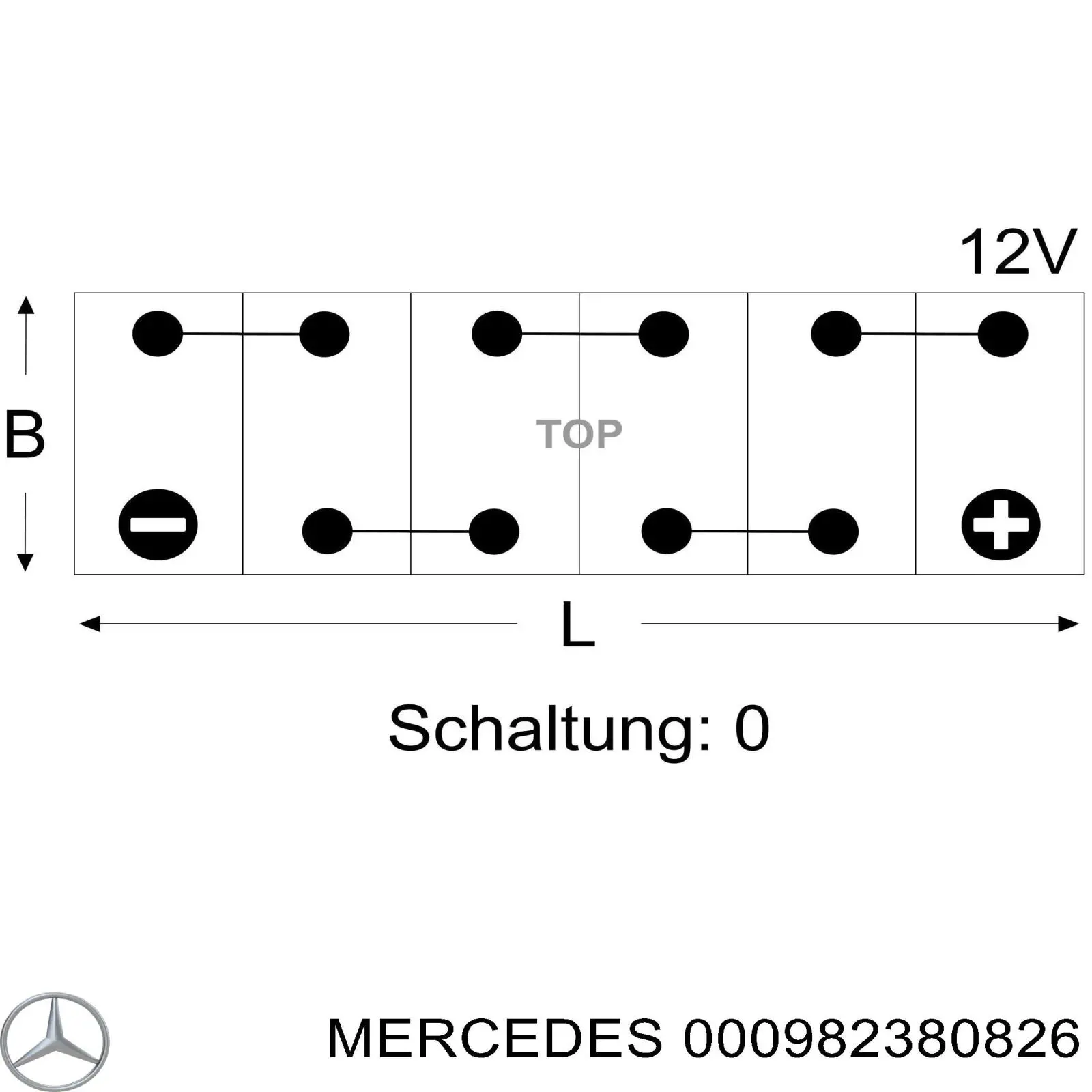 Купити Акумулятор Mercedes 100 А/г (000982380826)