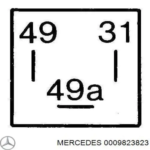 0009823823 Mercedes реле покажчиків поворотів