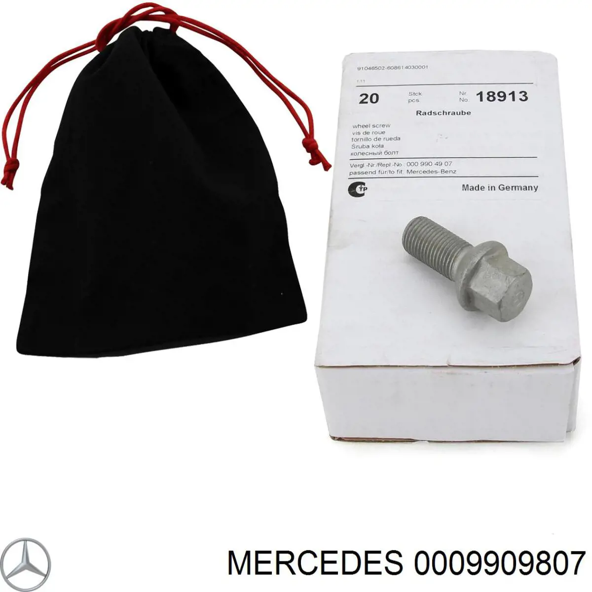 0009909807 Mercedes колісний болт