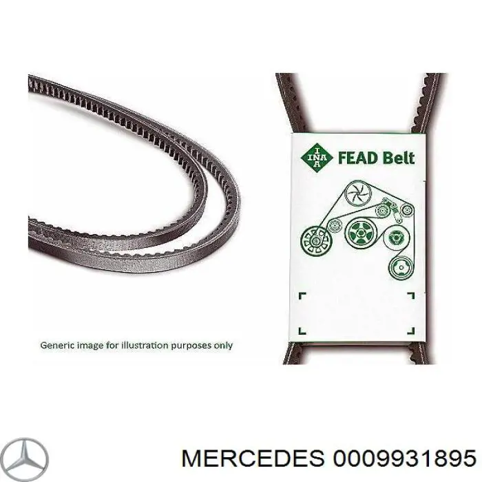 0009931895 Mercedes ремінь приводний, агрегатів