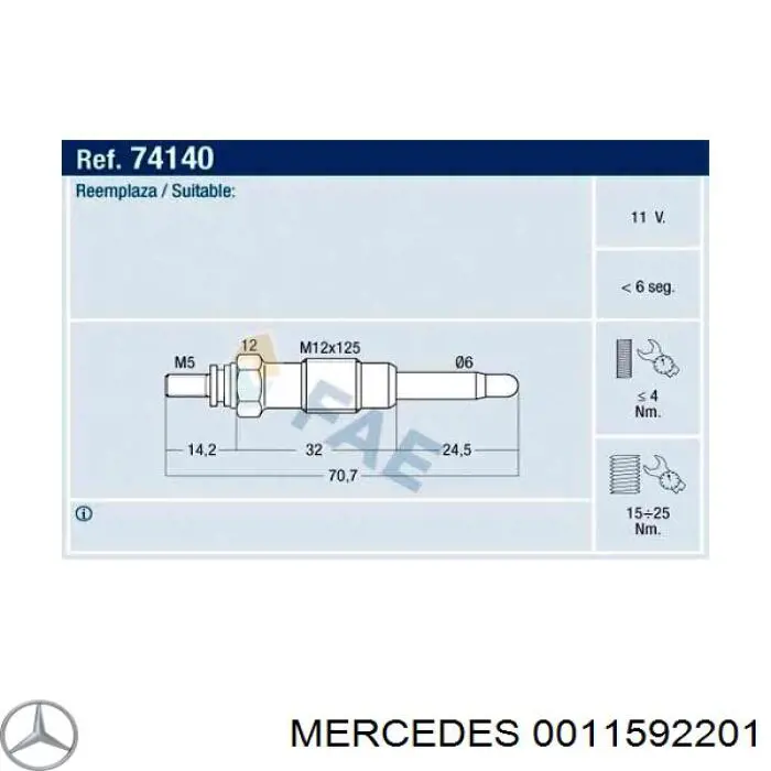  0011592201 Mercedes