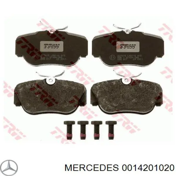 Колодки гальмівні передні, дискові 0014201020 Mercedes