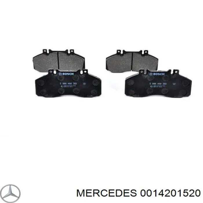 Колодки гальмові задні, дискові 0014201520 Mercedes