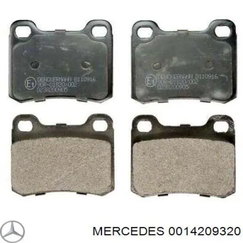 Колодки гальмові задні, дискові 0014209320 Mercedes