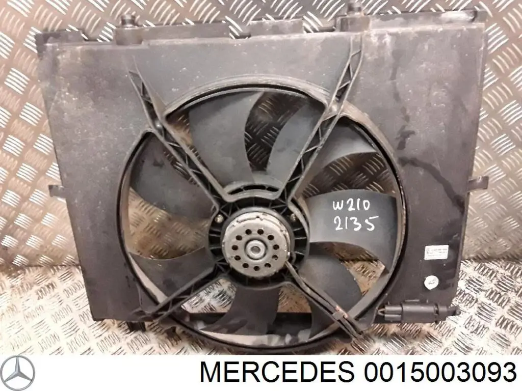 0015003093 Mercedes дифузор радіатора охолодження, в зборі з двигуном і крильчаткою