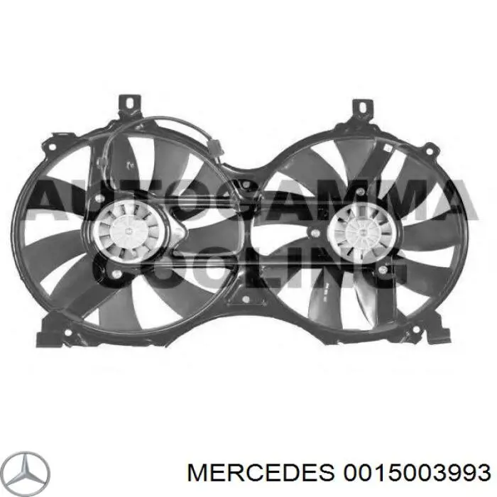 0015002493 Mercedes електровентилятор охолодження в зборі (двигун + крильчатка)