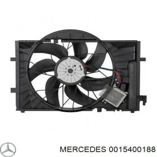 0015400188 Mercedes електровентилятор охолодження в зборі (двигун + крильчатка)