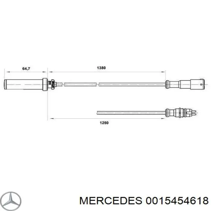  Датчик АБС (ABS) задній, правий MERCEDES BENZ TRUCK Vario 