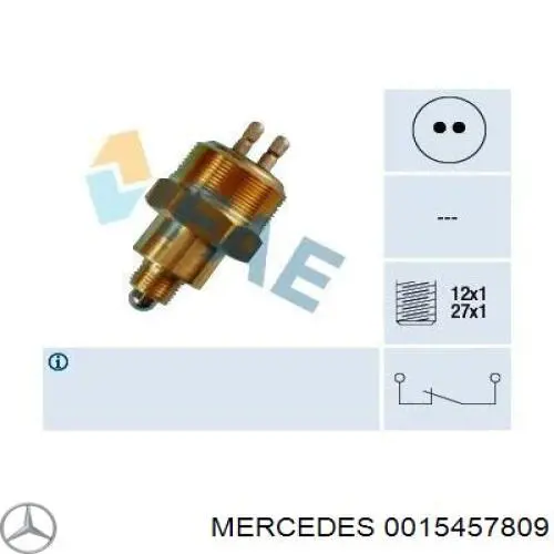 0015457809 Mercedes датчик включення ліхтарів заднього ходу