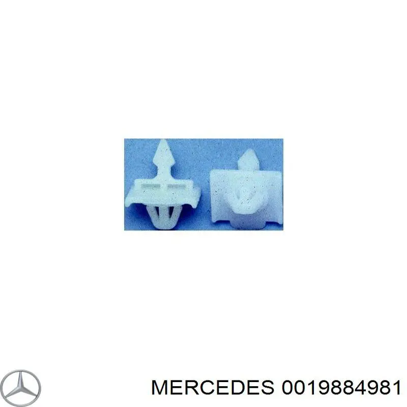0019884981 Mercedes кліпса (пістон кріплення молдинга двері)