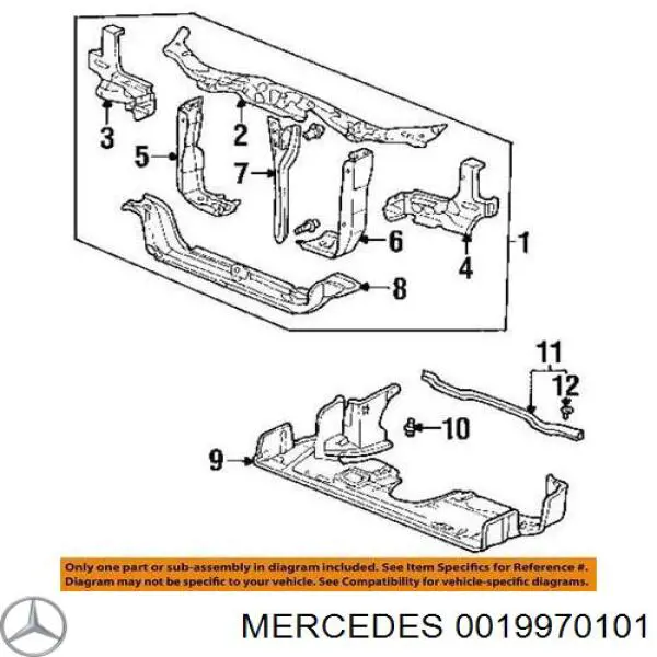 Кронштейн (адаптер) кріплення фари передньої Mercedes A0009977801 ціна, від 12.67 USD