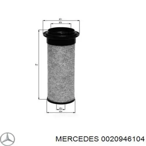 Фільтр повітряний 0020946104 Mercedes