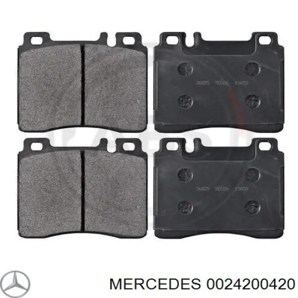 Колодки гальмівні передні, дискові 0024200420 Mercedes