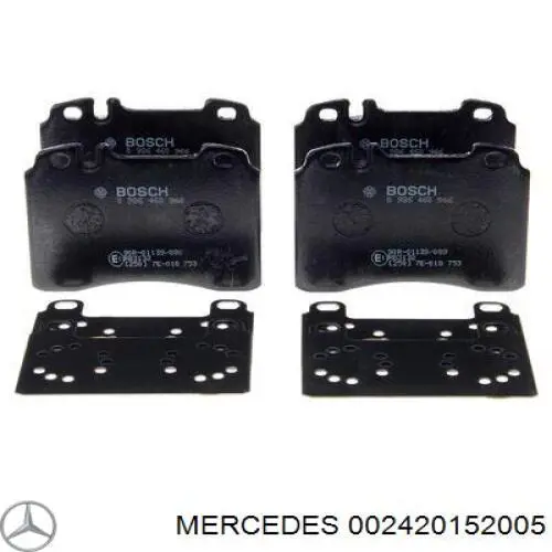 002420152005 Mercedes колодки гальмівні передні, дискові
