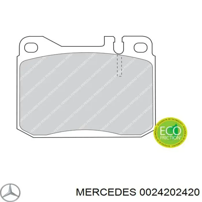 Колодки гальмівні передні, дискові 0024202420 Mercedes