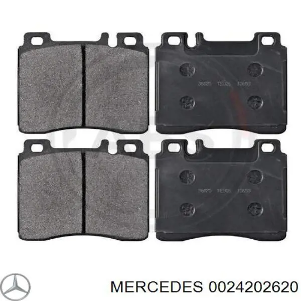 Колодки гальмівні передні, дискові 0024202620 Mercedes