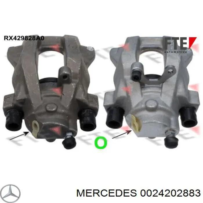Супорт гальмівний задній правий Mercedes A002420288380 ціна, від 26.78 USD