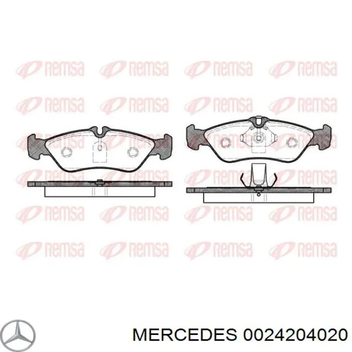 Колодки гальмові задні, дискові 0024204020 Mercedes