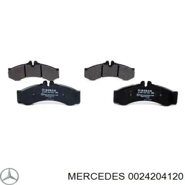 0024204120 Mercedes колодки гальмівні передні, дискові