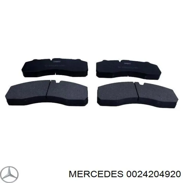 0024204920 Mercedes колодки гальмівні передні, дискові